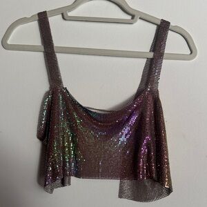 Sparkling Iridescent Crop Top